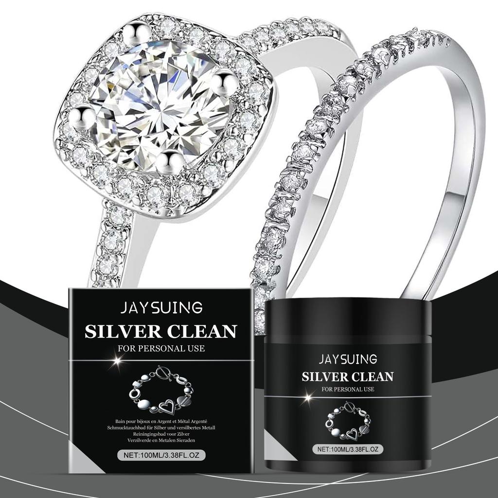 Jaysuing  Jewelry Cleaner Cleaning Solution Tarnish Remover Stain-free Smooth Diamonds Gold Jewelry Clean Liquid Polishing