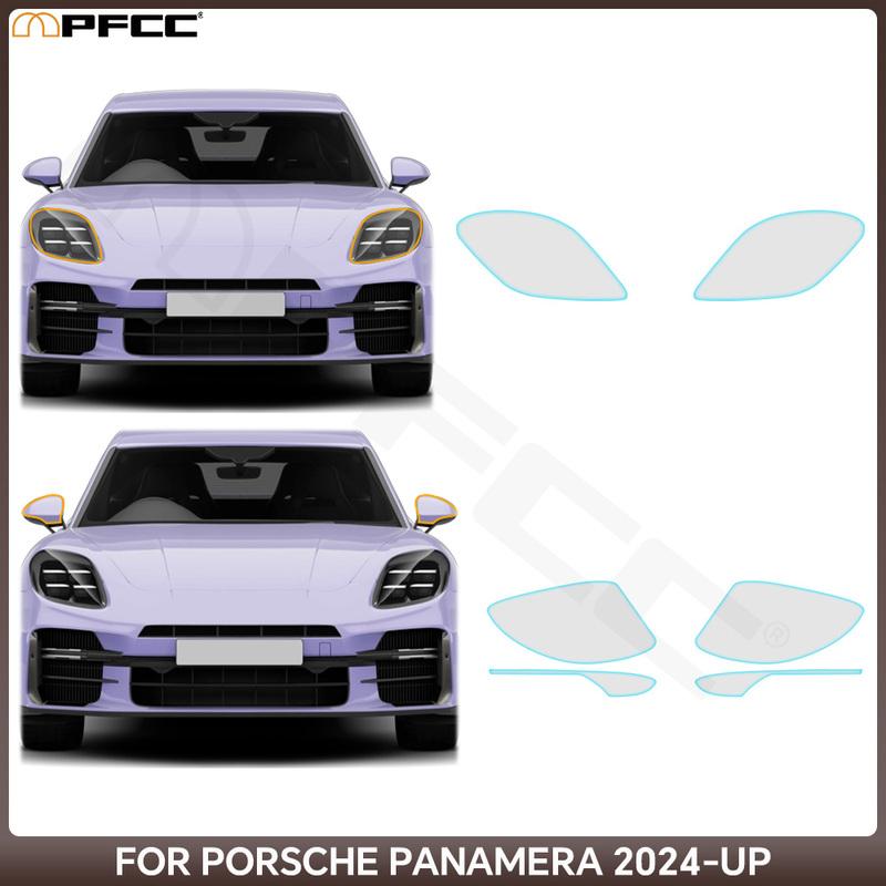 Headlight Rearview Film Car Paint Protection Film PPF Pre-cut Transparent Anti-scratch for Porsche Panamera Base 2024-UP