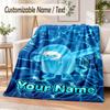 Fall Guys Custom Name Flannel Throw Blanket Soft Warm for Sofa Bed Indoor Home Use
