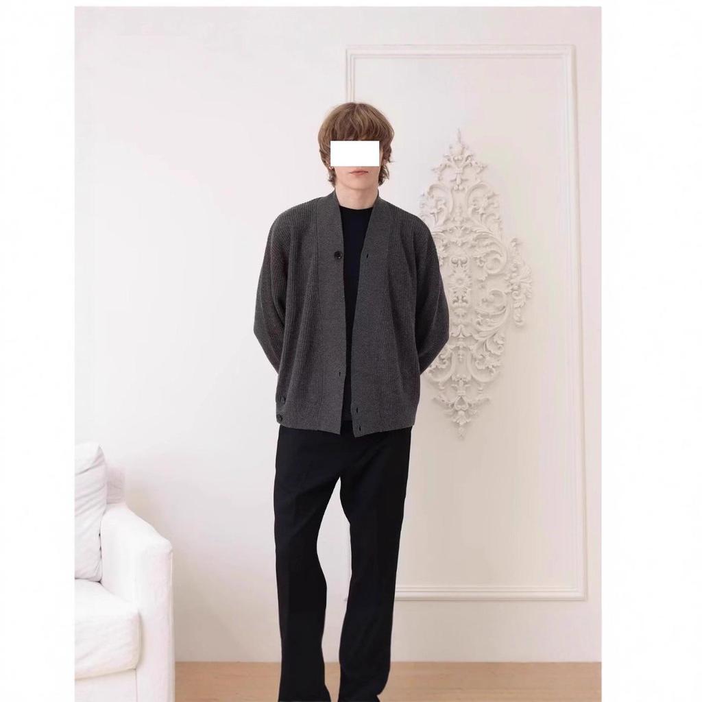 Harajuku Men's Casual V-Neck Knitted Cardigan Sweater