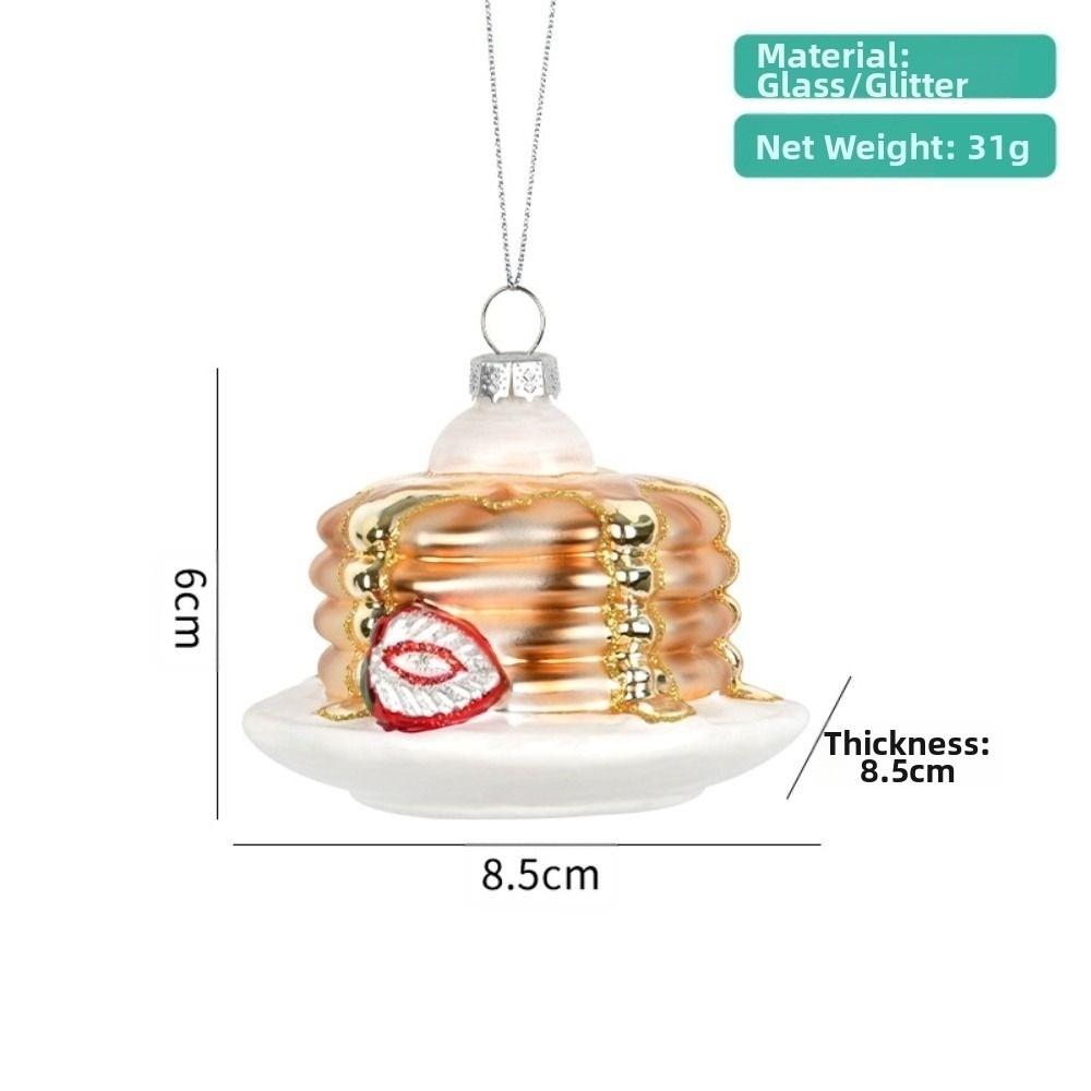 

Food Pendant Christmas Tree Decoration Glass Painted Christmas Decoration Home H