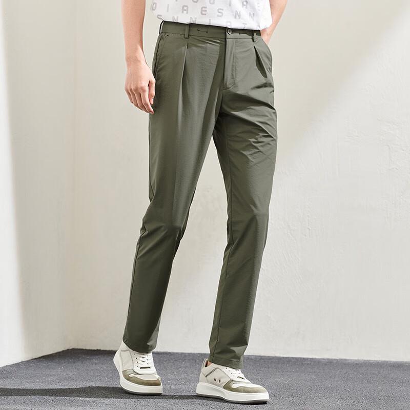 Baoxiniao Men's Business Casual Straight-Leg Trousers