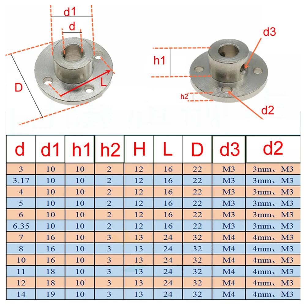 4pcs Flange Coupling Motor Guide Shaft Coupler Motor Connector Power Tools Accessories Plug 6mm 8mm With Screws Flange Coupling