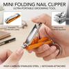 Edelstahl Nagelknipser Mini Klappbarer Nagelschneider Macaron Farbe Fingernagel Trimmer Tragbare Maniküre-Schere mit Schlüsselanhänger