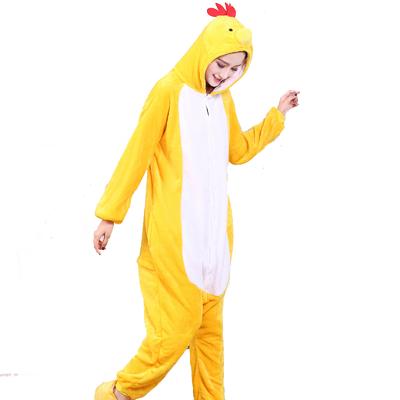 Pigiama da pollo, tutine per adulti, anime, kigurumi, pigiami da notte, da donna, in un unico pezzo, costume da cosplay, tuta intera