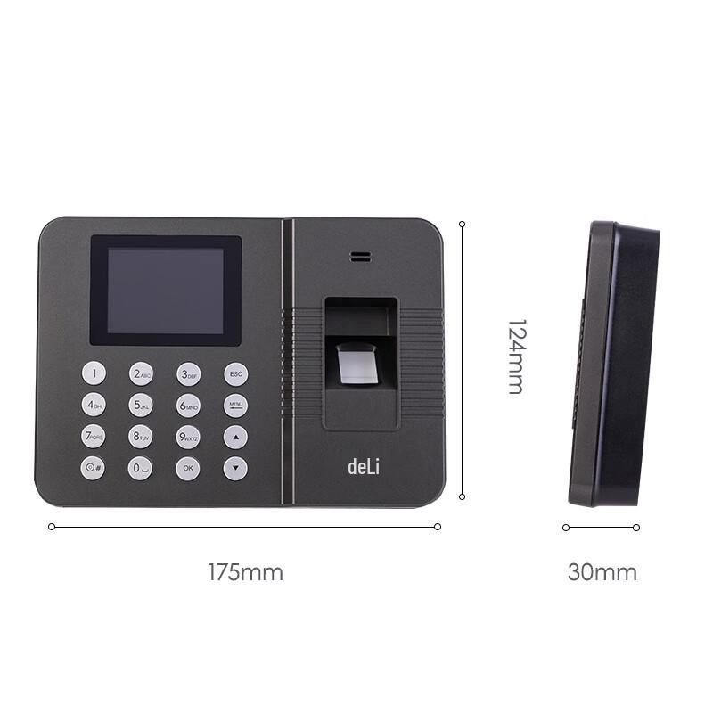 Deli Fingerprint Attendance Machine CN plug (adapter included)