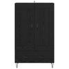 Highboard in Black Oak Look 69.5 x 31 x 115 cm Particleboard