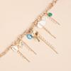 Trendy Ocean Inspired Tassels Shell Pendant Necklace Lightweight Alloy Layering Chain Casual Beach Neck Jewelry