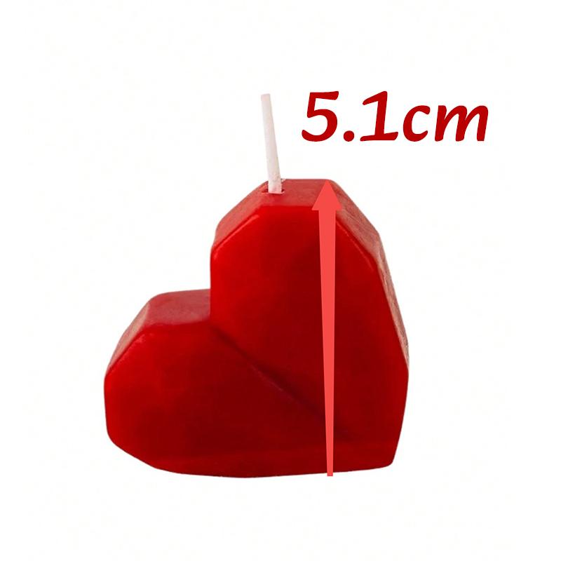 1/2/4pc 3D Heart-shaped Love Candles Valentine's Day Romantic Gift Handmade Aromatherapy Candle Wedding Home Decor Photo Prop