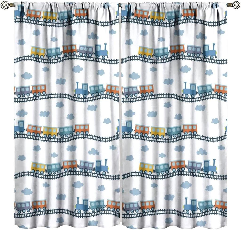 Colorful Inspirational Kids Curtains Quotes Cute Child Cartoon Motivational Rainbow Sun Rod Pocket Window Drapes For Kitchen