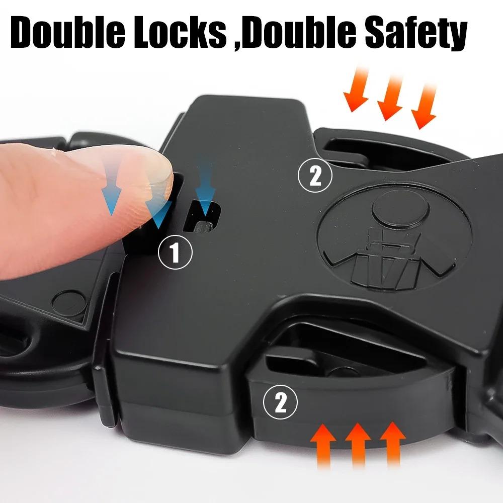 2PCS Adjustable Car Seat Belt Clip Safety Cover Baby Stroller Chest Buckle  Prevent Injury