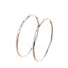 Trendy 2021 Silver Needle Earrings - Korean Style, Large Round Hoop, Bamboo Section