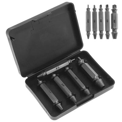 5 Stück/Set Doppelkopf-Schraubenausdreher aus legiertem Stahl mit Bohrer-Werkzeugsatz und multifunktional