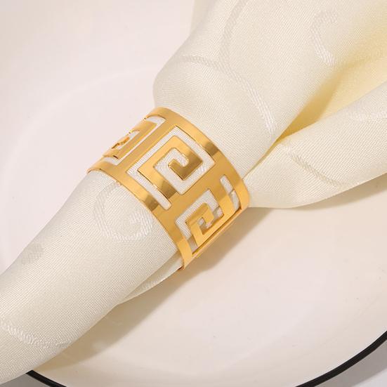 Napkin Ring Hollow Creative Shape Design Corrosion Resistant Smooth Edge Not Easily Deformed