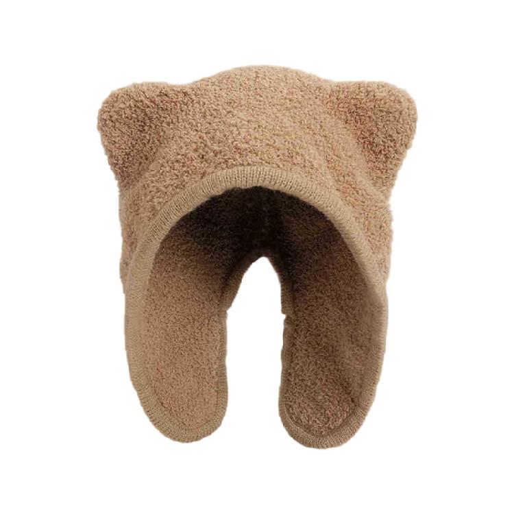 

Furry Bear Hat for Cycling and Running Sport Thicken Bear Hat Thick Lining хакі