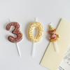 Cute 0-9 Number Candles for Kids Girl Birthday Cake Donut Decor Digital Candle  Cake Topper Wedding Anniversary Party Decor