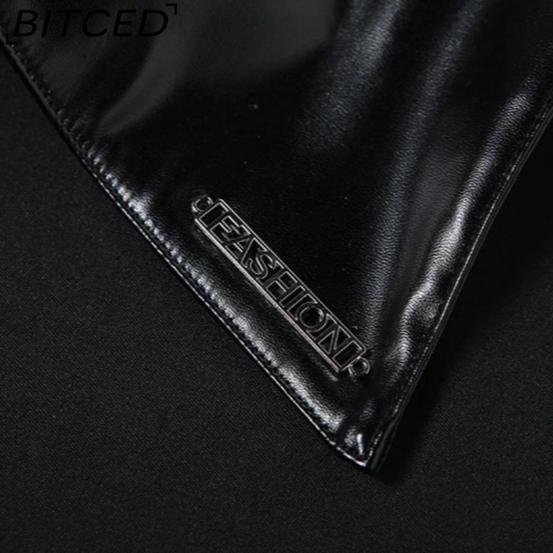 BITCED Spring Women's Solid-Color Slim-Fit High-Waisted Fashion Asymmetric Split Skirt