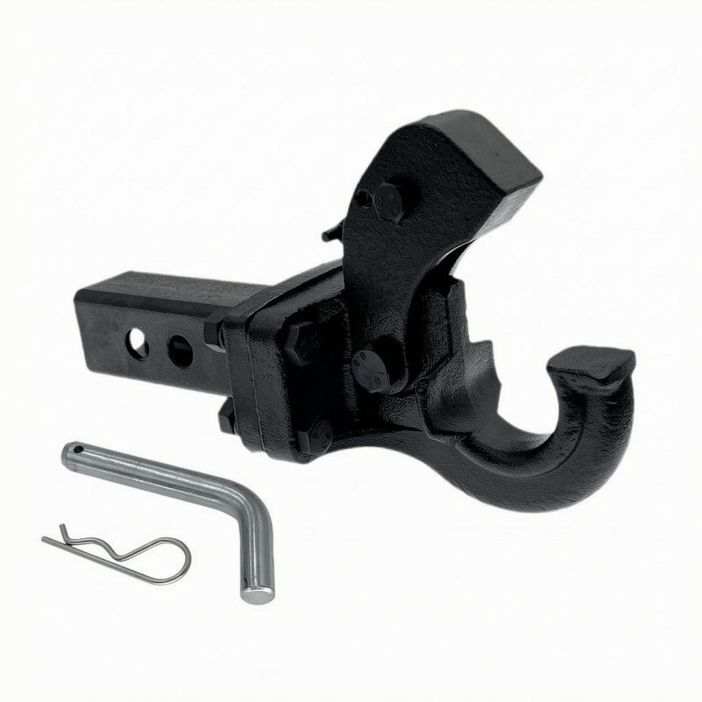 Textured Tow Hitch Attachment Heavy-Duty Construction, Arm with Hook,