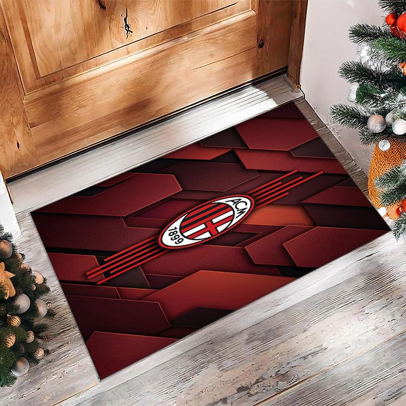 AC Mailand Bedruckter Flanell Teppich Rutschfest Weicher Polyester Boden Teppich Indoor Dekor Matte für Schlafzimmer Wohnzimmer Sofa Spielzimmer Heimdekoration