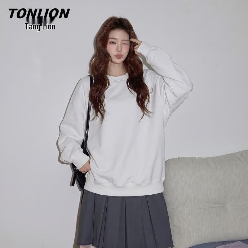 TonLion Women's Relaxed Fit Crewneck Sweatshirt