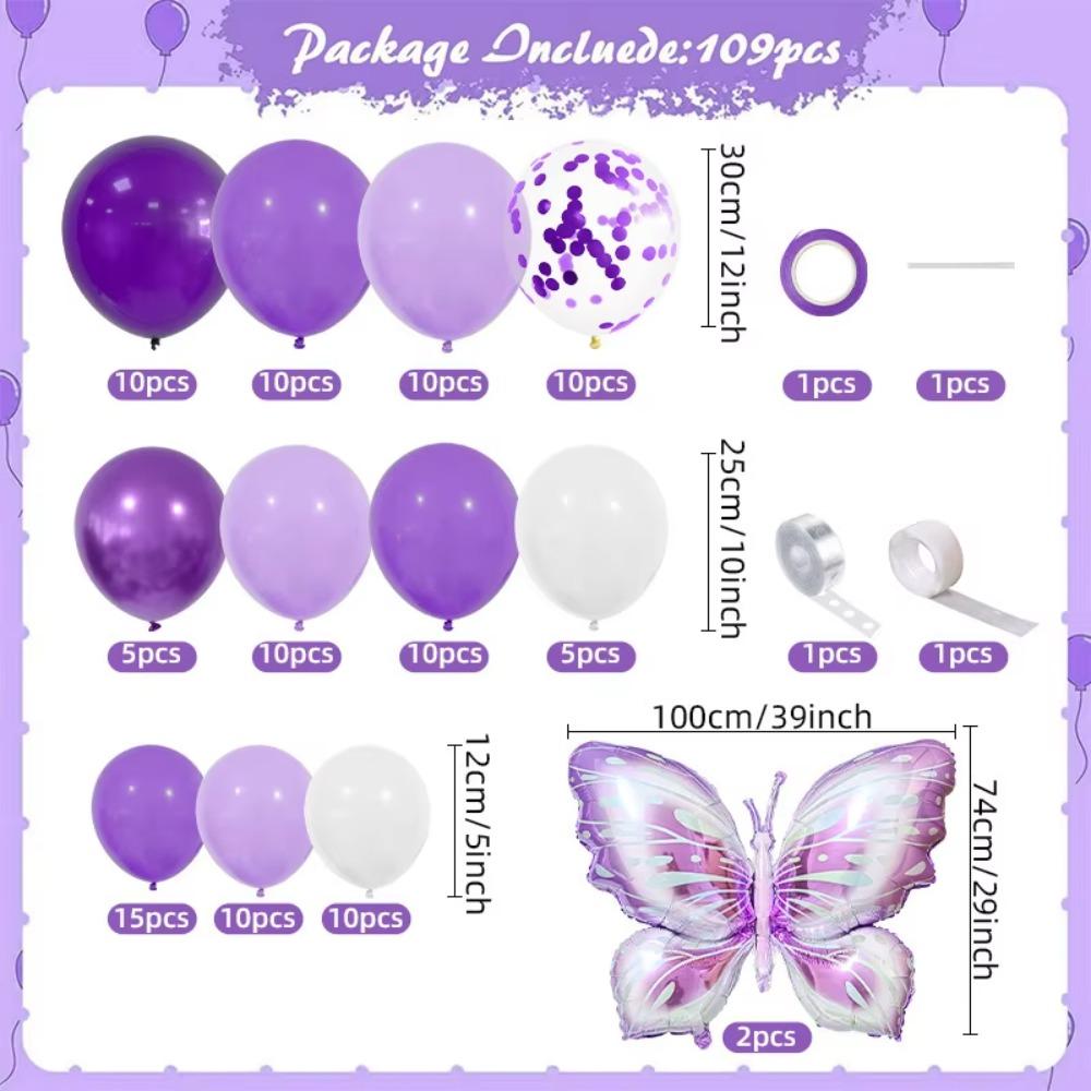 Pink Butterfly Birthday Decoration Balloon Set Tableware Cup Plate Napkin Gift Bags Backdrop Banner KeyChain Girl Party Supplies