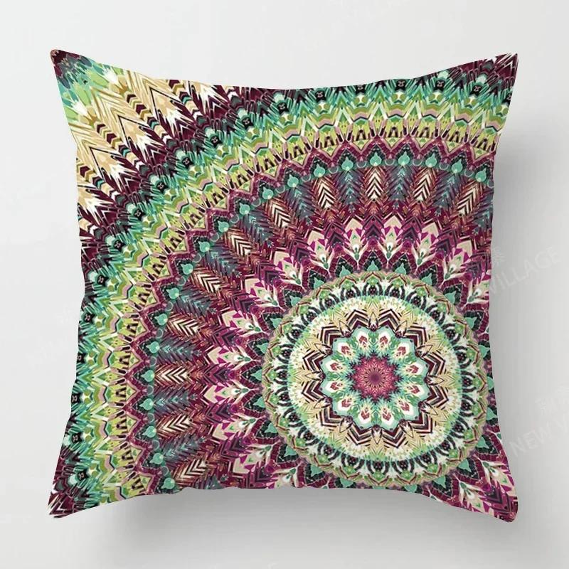 Fall Home Decor Autumn Living Room Throw Pillow Cover Sofa Boho Cushion Cover Mandala
