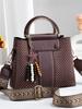 Women's Stylish Color Block Patchwork Shoulder Bag - 2026 Trendy Design, Large Capacity, Textured, Perfect for Commuting