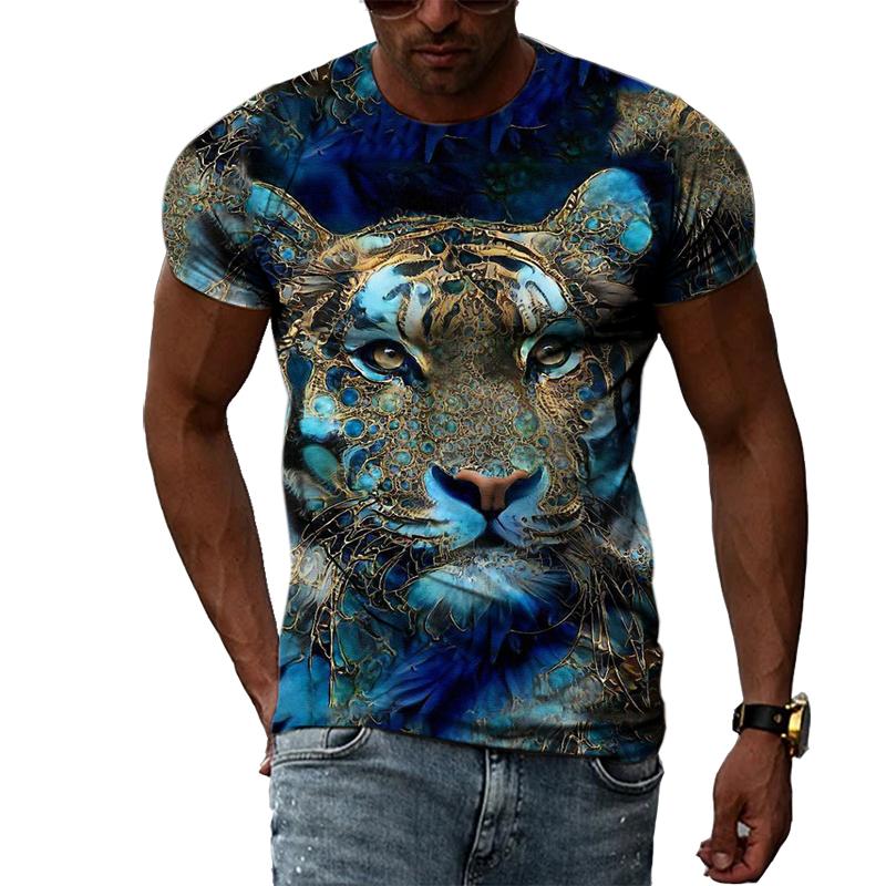Hip Hop Original Tier Tiger 3D Druck Männer T-shirt Sommer Mode Persönlichkeit Harajuku Street Style Kurzarm Oansatz Tees Top