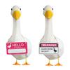 Porch Goose Hanging Sign Weather-proof Outdoor Garden Patio Yard Goose Statue Halloween Christmas Welcome Decorative Plaque