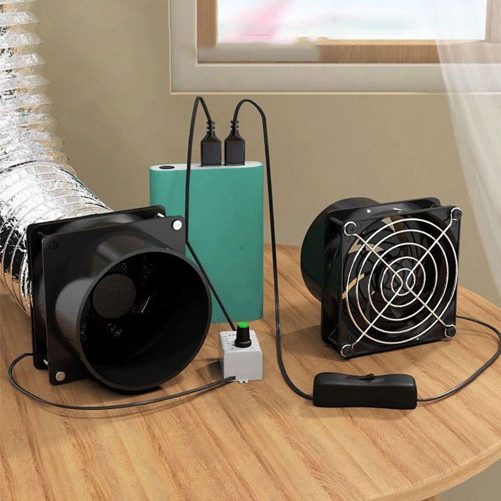 1Pcs Adjustable Speed Fume Absorber with Pipe Air Blower  Bathroom Kitchen Industrial