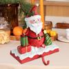 Resin Santa Claus Snowman Hook Non-skid Fireplace Mantel Stand Hanger  Party Favors