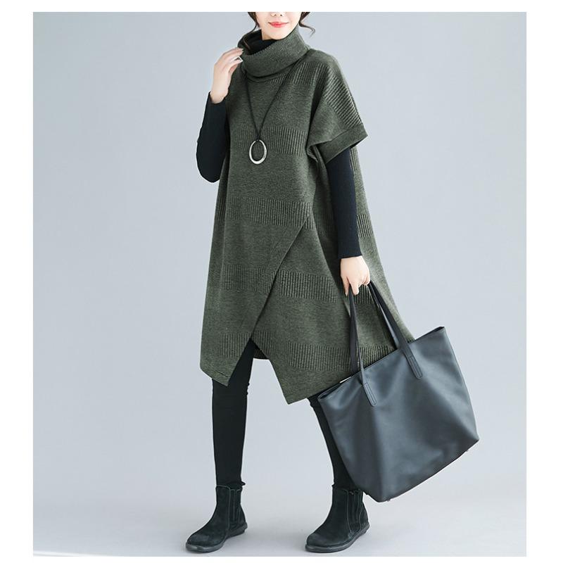 DIMANAF Women Pullovers Sweatshirts Thicken Plus Size Turtleneck Lady Tops Loose Bat Sleeve Shirts Dress Oversize Winter Autumn
