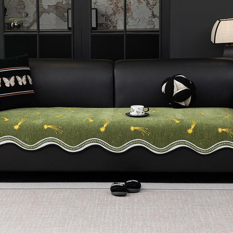 Special-Shaped Solid Color Sofa Cover Pad Light Luxury High Sense  New One-Piece Combination Sofa Cover Cover Cloth