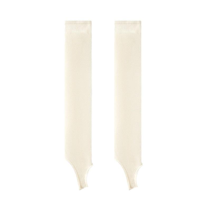 White Stepping Socks Cover Miu Ballet Thin Breathable Stacking Socks Modified Leg Shape Thin Leg Socks Calf Socks