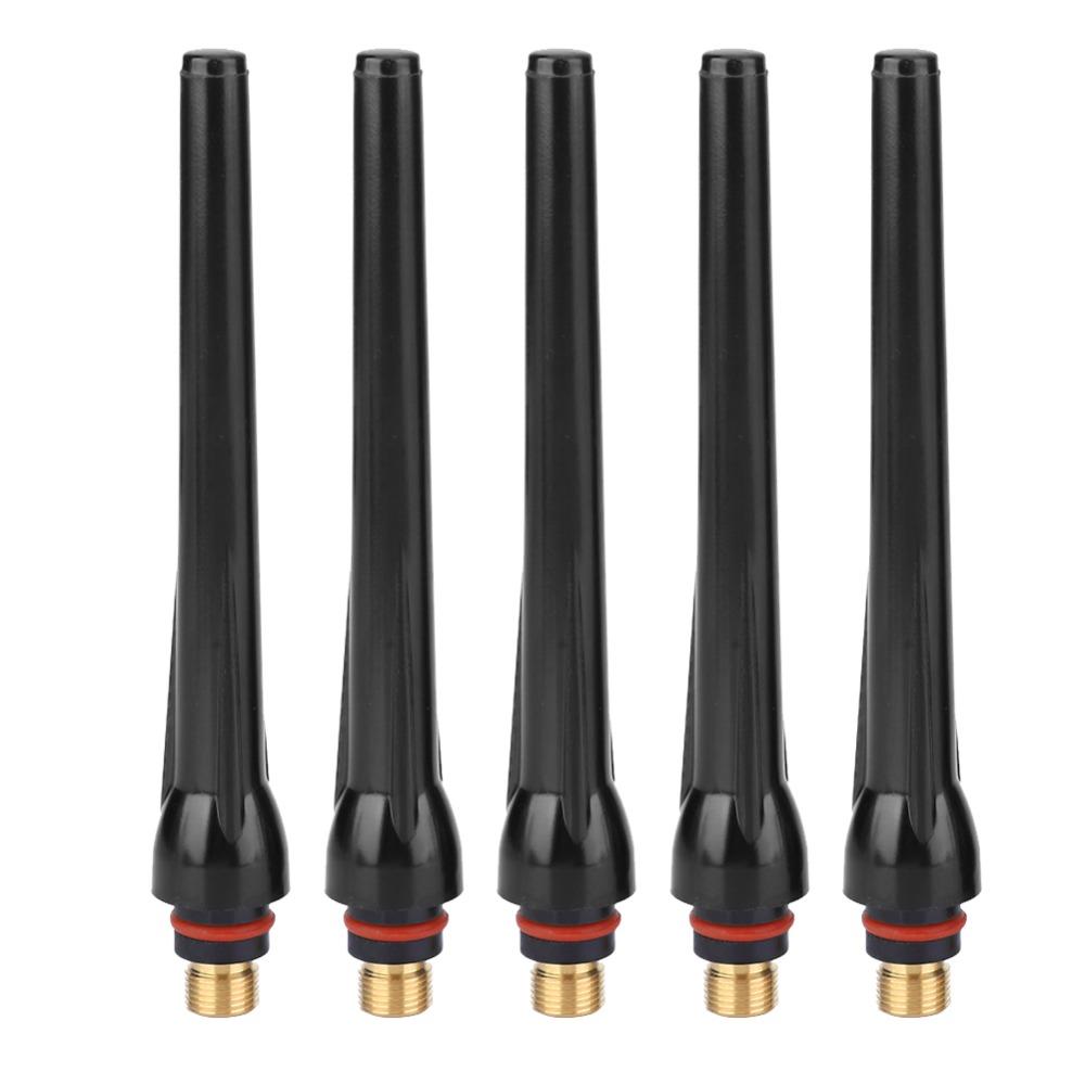 5pcs Compatible Cap TIG Welding Back Cap Black Welding Cutter Back Cap Welding Torch Accessories