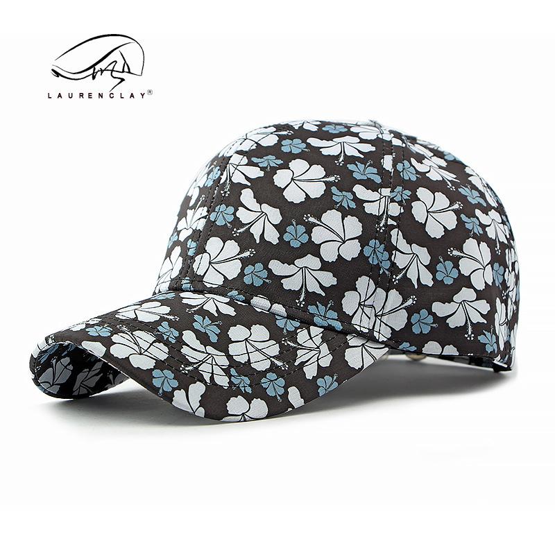 Hat Female Spring Summer Fashion Flowers Baseball Cap Outdoor Sunscreen Sunshade Hardtop Cap Tide