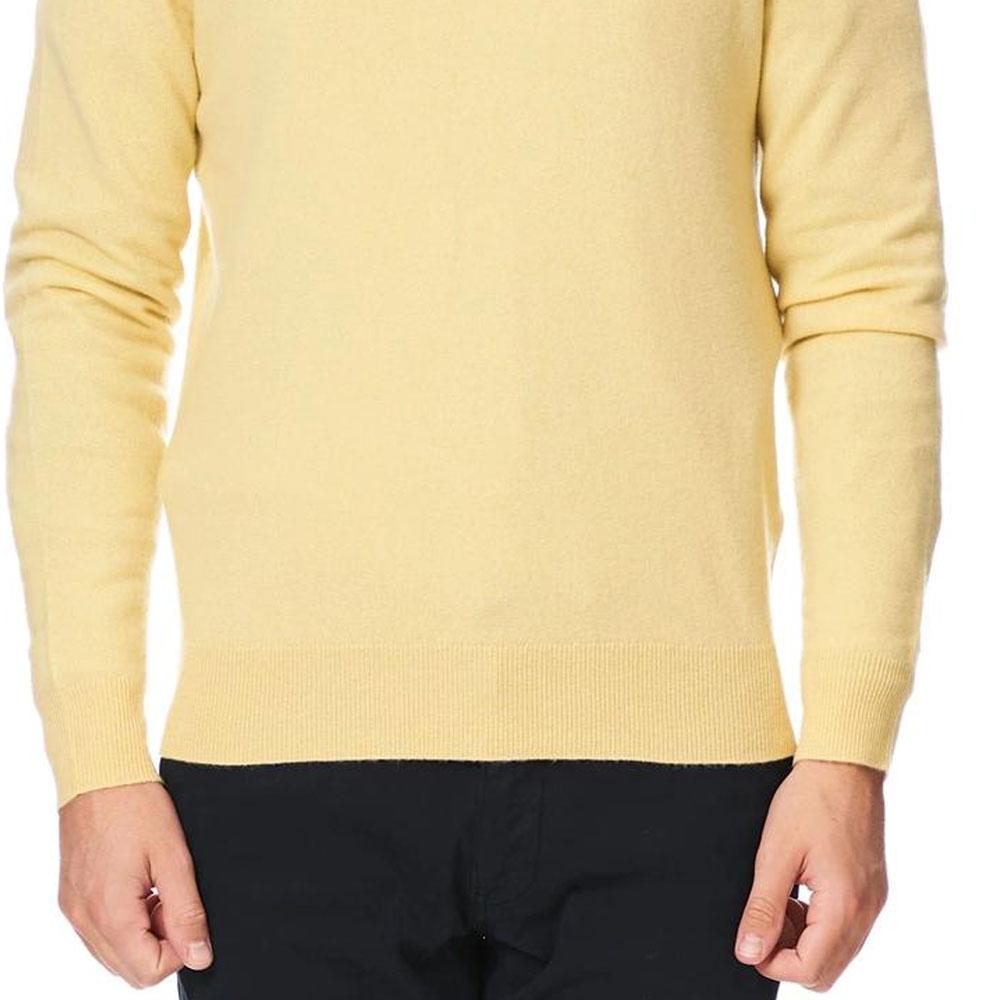 Polo Ralph Lauren Embroidered V-Neck Long Sleeve Knit Sweater Men Sweater Yellow MNPOSWE16820295-700
