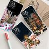Anime Weihnachtsmann Rentier Weihnachtsbaum Handyhülle für iPhone 11 12 13 14 15 16 17 Pro Max Plus Transparente Rückseite