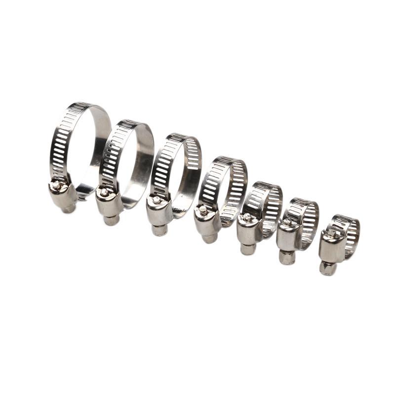 60-Piece Stainless Steel Hose Clamp Set (8-38mm) – Card Buckle Joint for Pipes