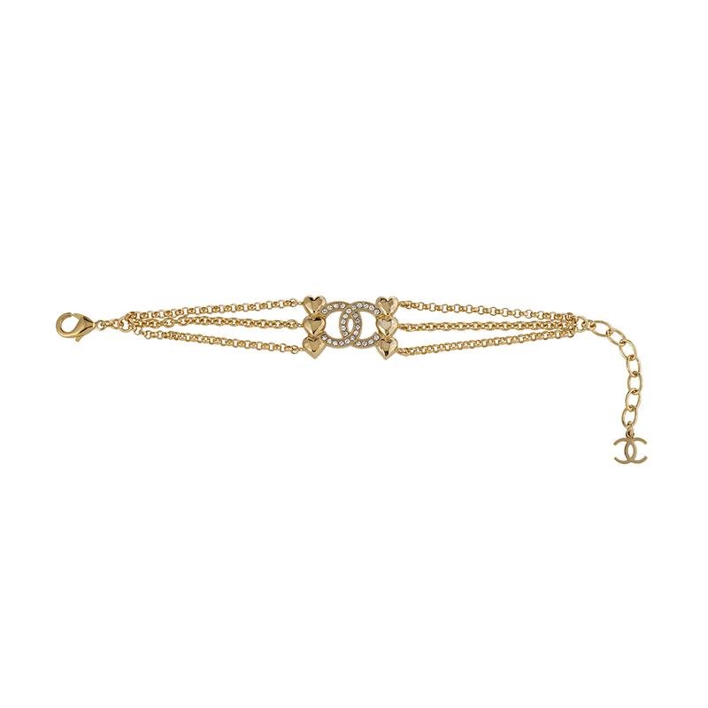 

CHANEL [23 Spring and Summer New Products] Double C Fashion Trend Metal Bracelet Women s Gold золотий