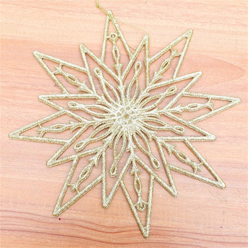 8 Stück gemischte glitzernde Anhänger Funkelnde Gold-/Silber-Weihnachtsdekoration Stilvolle Festliche Saison Heimdekoration