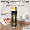 Mini Surrounding Torch LED Light Keychain Pixel Torch Flashlight LED Light Toys USB Rechargeable Backpack Pendant Children Gift