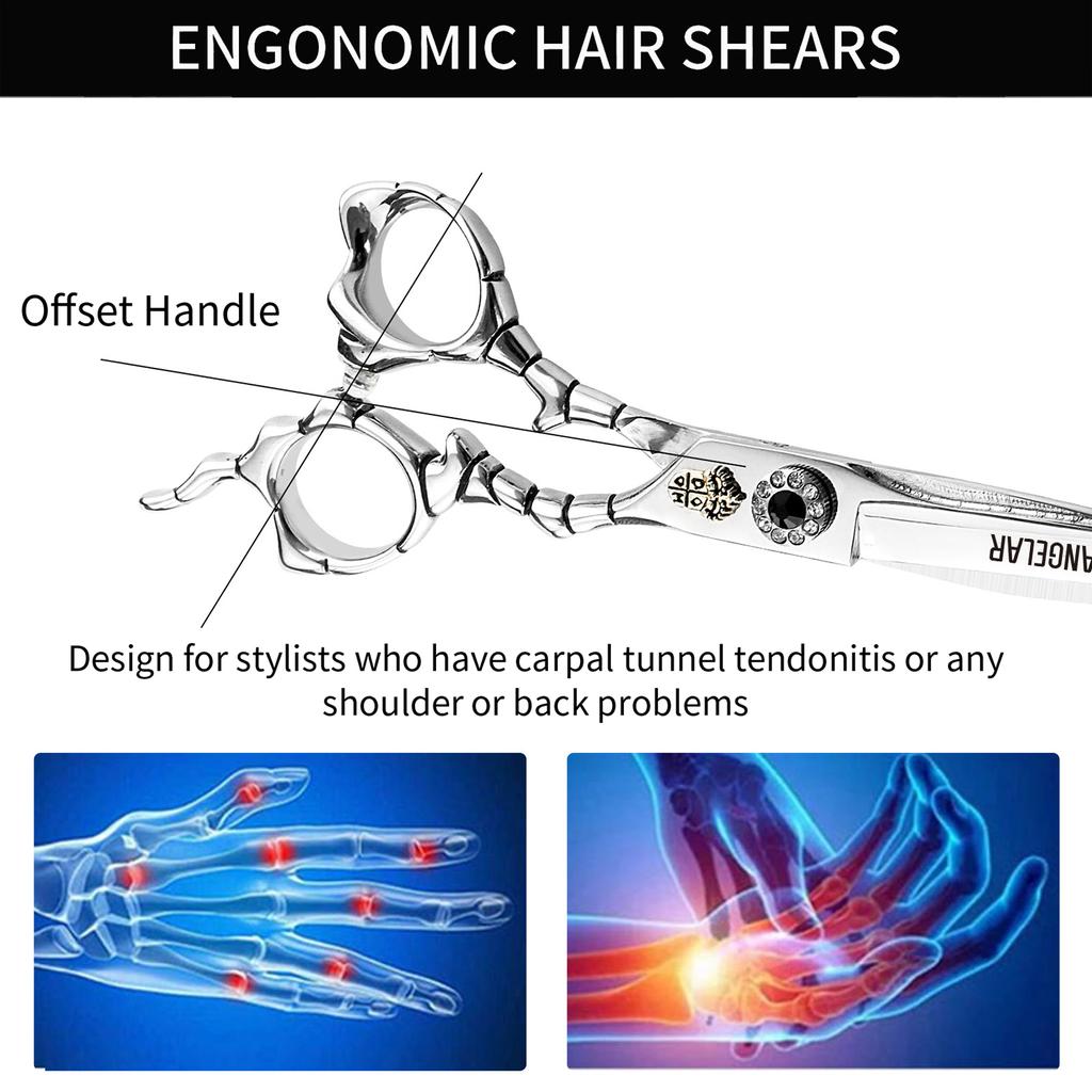 Sangelar 6 inch Professional Razor Edge Series Hair Cutting Scissor, Barber Hair Cutting & Thinning Shears for Men/Women/Kids/Salon & Home