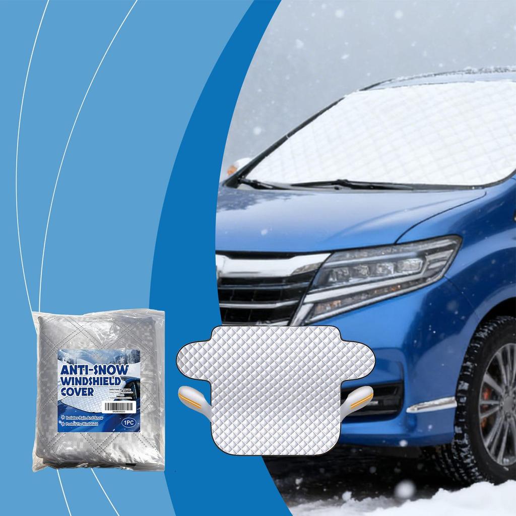 Car Windshield Snow Cover Waterproof Windproof Foldable Blanket Car Snow Cover For Winter Frost Rain Sun Exterior Protection
