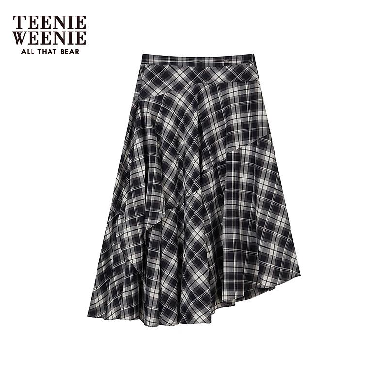 Teenie Weenie Gonna Larga Asimmetrica a Quadri Vintage da Donna