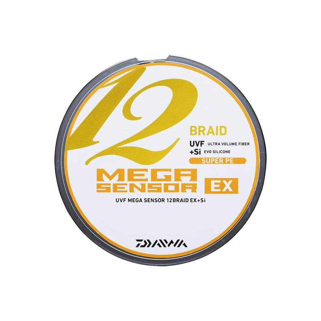 Daiwa PE Line UVF Mega Sensor 12 Braid EX+Si, Size 4, 200m, 5 Colors (with Color Markings)