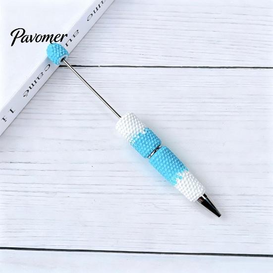 Creative Writing Supplies DIY Beadable Pen, Colorful Fancy Beaded Crafting Ballpoint Craft Pens for Adults Gift Students, Party Favors, Office