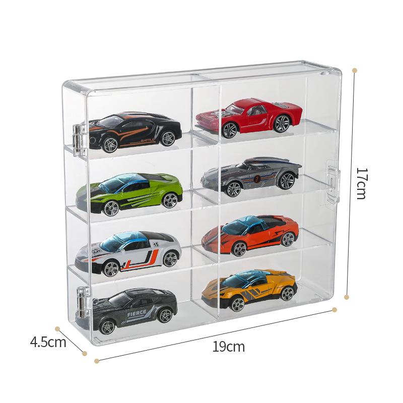 Stackable Diecast Car Display Case: Transparent Acrylic Shelf for Hot Wheels Models