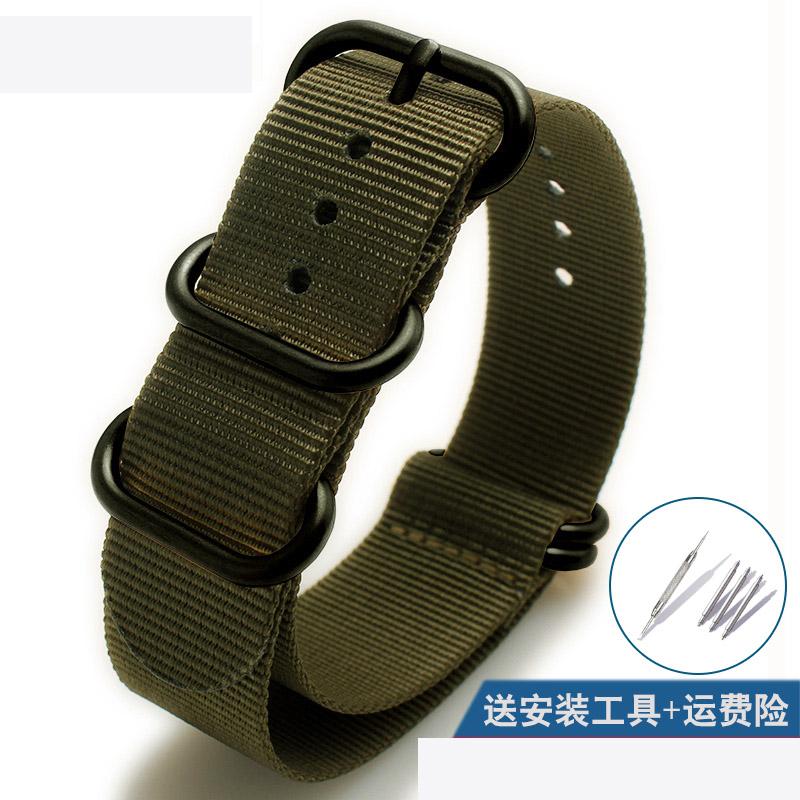 Nylon Watch Strap Bracelet Watch Strap 20 22 23 24 26mm Sport Fashion Bracelet Watch Accessories Manual Suture Simple Strap