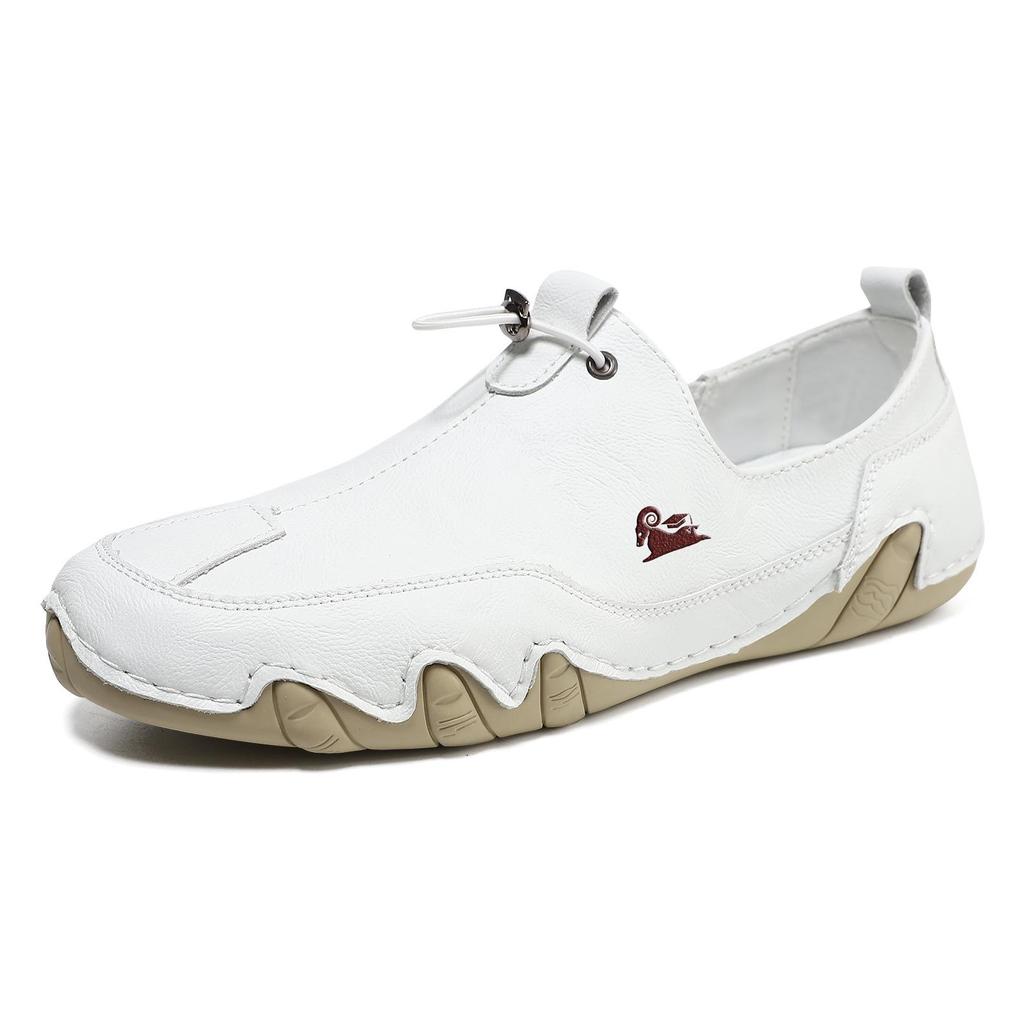 Cross-Border Octopus Plus Size Men's Genuine Leather Low-Top Casual Bean Shoes